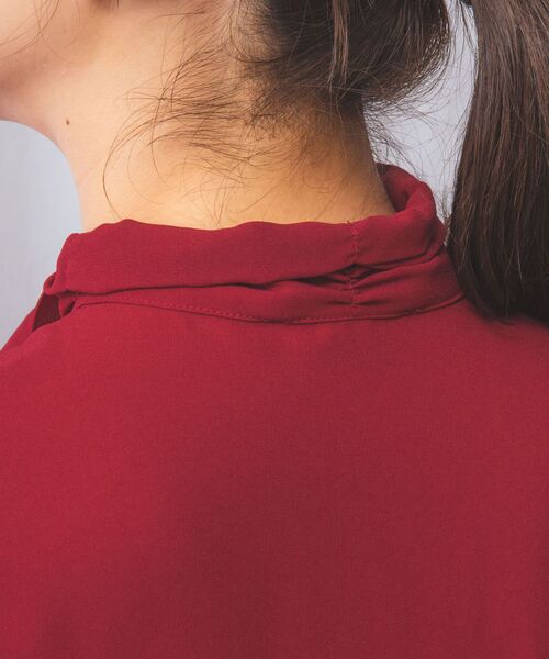 NARACAMICIE / ナラカミーチェ シャツ・ブラウス | 【NARACAMICIE】無地ジョーゼットフリル長袖ブラウス | 詳細15