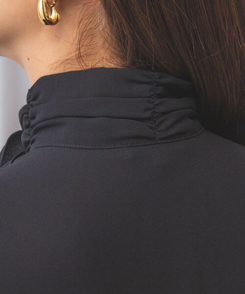 NARACAMICIE / ナラカミーチェ シャツ・ブラウス | 【NARACAMICIE】無地ジョーゼットフリル長袖ブラウス | 詳細5