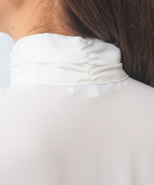 NARACAMICIE / ナラカミーチェ シャツ・ブラウス | 【NARACAMICIE】無地ジョーゼットフリル長袖ブラウスホワイト | 詳細6