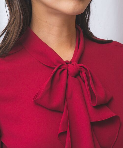 NARACAMICIE / ナラカミーチェ シャツ・ブラウス | 【NARACAMICIE】無地ジョーゼットラッフルボウタイ長袖ブラウス | 詳細15