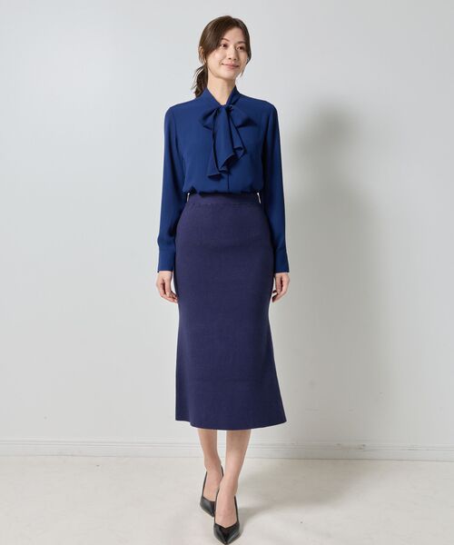 NARACAMICIE / ナラカミーチェ シャツ・ブラウス | 【NARACAMICIE】無地ジョーゼットラッフルボウタイ長袖ブラウス | 詳細23