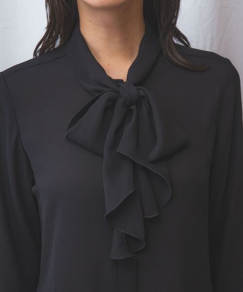 NARACAMICIE / ナラカミーチェ シャツ・ブラウス | 【NARACAMICIE】無地ジョーゼットラッフルボウタイ長袖ブラウス | 詳細7