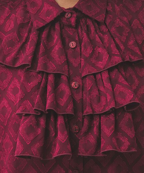 NARACAMICIE / ナラカミーチェ シャツ・ブラウス | 【NARACAMICIE】カットジャガード3段フリル長袖ブラウス | 詳細16