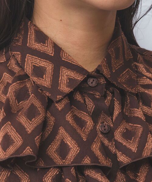 NARACAMICIE / ナラカミーチェ シャツ・ブラウス | 【NARACAMICIE】カットジャガード3段フリル長袖ブラウス | 詳細5