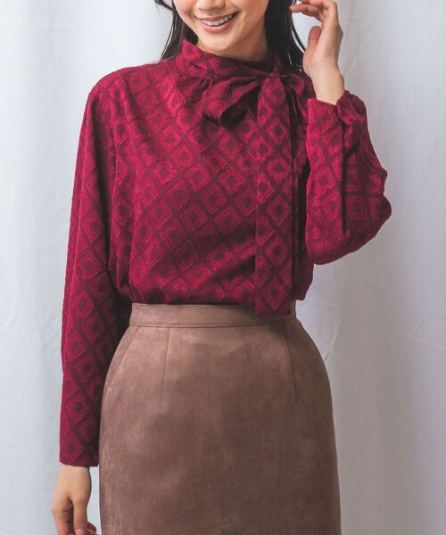 NARACAMICIE / ナラカミーチェ シャツ・ブラウス | 【NARACAMICIE】カットジャガードリボン付き長袖プルオーバー | 詳細11