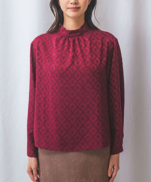 NARACAMICIE / ナラカミーチェ シャツ・ブラウス | 【NARACAMICIE】カットジャガードリボン付き長袖プルオーバー | 詳細12