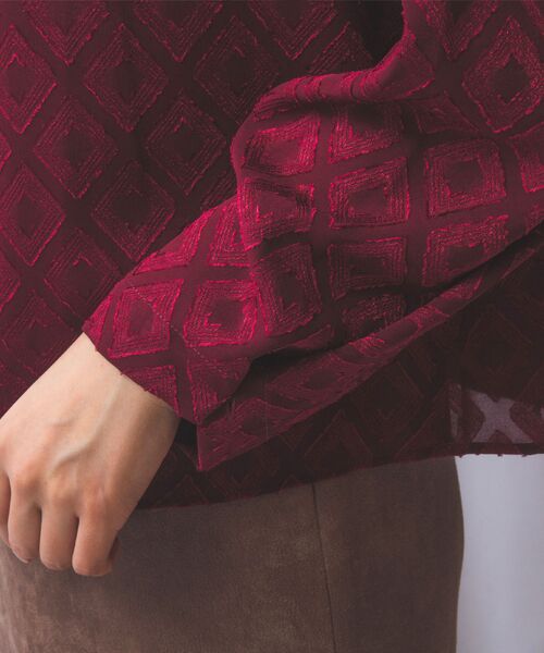 NARACAMICIE / ナラカミーチェ シャツ・ブラウス | 【NARACAMICIE】カットジャガードリボン付き長袖プルオーバー | 詳細18