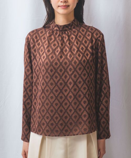 NARACAMICIE / ナラカミーチェ シャツ・ブラウス | 【NARACAMICIE】カットジャガードリボン付き長袖プルオーバー | 詳細2