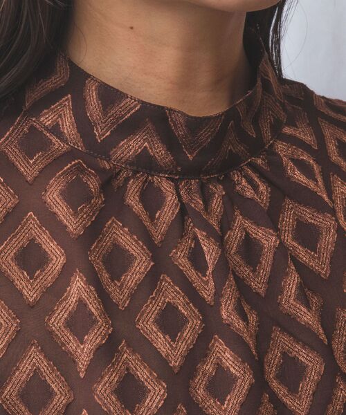NARACAMICIE / ナラカミーチェ シャツ・ブラウス | 【NARACAMICIE】カットジャガードリボン付き長袖プルオーバー | 詳細5