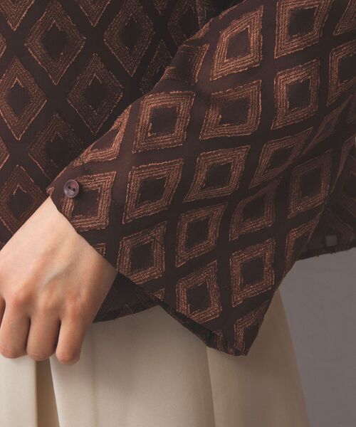 NARACAMICIE / ナラカミーチェ シャツ・ブラウス | 【NARACAMICIE】カットジャガードリボン付き長袖プルオーバー | 詳細8