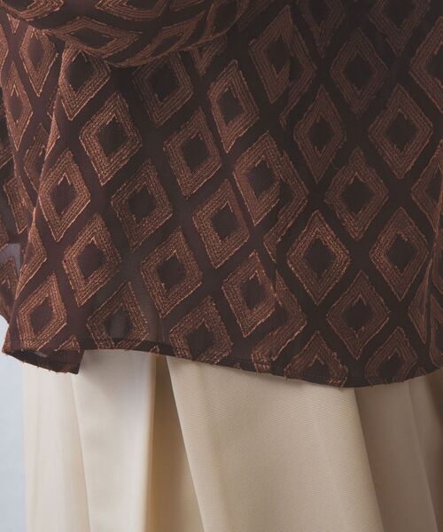 NARACAMICIE / ナラカミーチェ シャツ・ブラウス | 【NARACAMICIE】カットジャガードリボン付き長袖プルオーバー | 詳細9