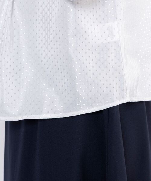NARACAMICIE / ナラカミーチェ シャツ・ブラウス | 【NARACAMICIE】ドットジャガードフリルリボン長袖ブラウス | 詳細9