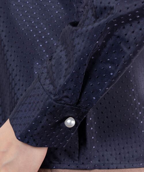 NARACAMICIE / ナラカミーチェ シャツ・ブラウス | 【NARACAMICIE】ドットジャガード長袖シャツ衿ブラウス | 詳細11