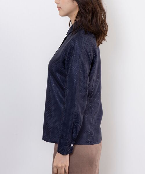 NARACAMICIE / ナラカミーチェ シャツ・ブラウス | 【NARACAMICIE】ドットジャガード長袖シャツ衿ブラウス | 詳細6
