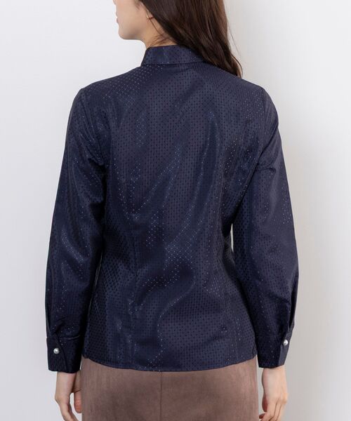 NARACAMICIE / ナラカミーチェ シャツ・ブラウス | 【NARACAMICIE】ドットジャガード長袖シャツ衿ブラウス | 詳細7