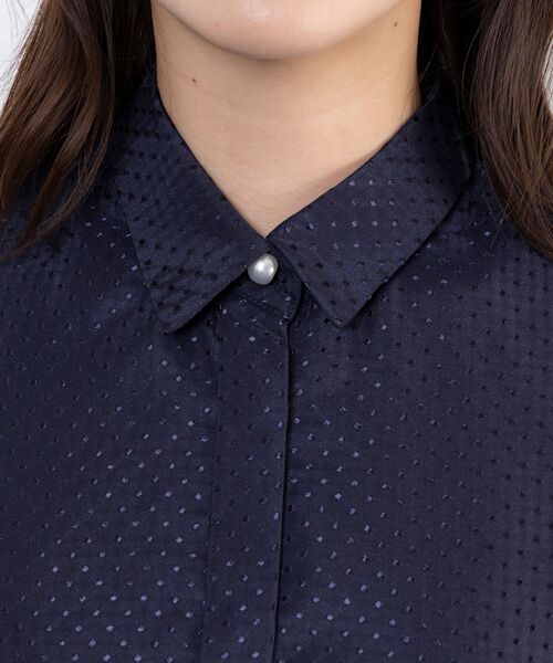 NARACAMICIE / ナラカミーチェ シャツ・ブラウス | 【NARACAMICIE】ドットジャガード長袖シャツ衿ブラウス | 詳細8