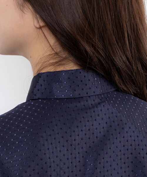 NARACAMICIE / ナラカミーチェ シャツ・ブラウス | 【NARACAMICIE】ドットジャガード長袖シャツ衿ブラウス | 詳細9