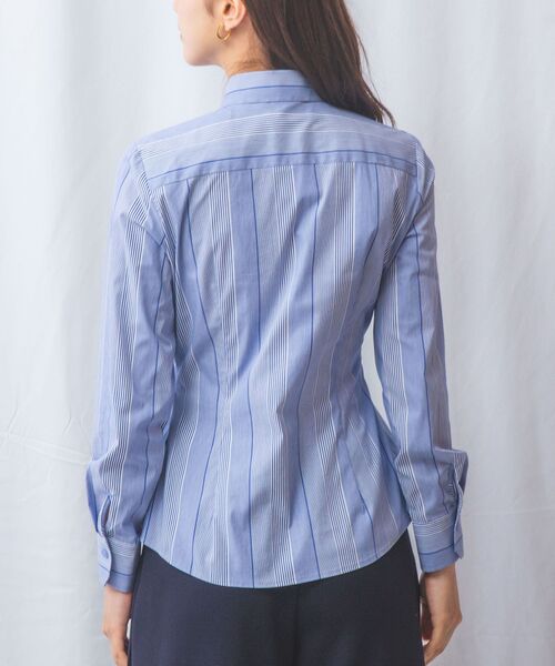 NARACAMICIE / ナラカミーチェ シャツ・ブラウス | 【NARACAMICIE】ストライプフロントデザインピンタック長袖シャツ | 詳細14