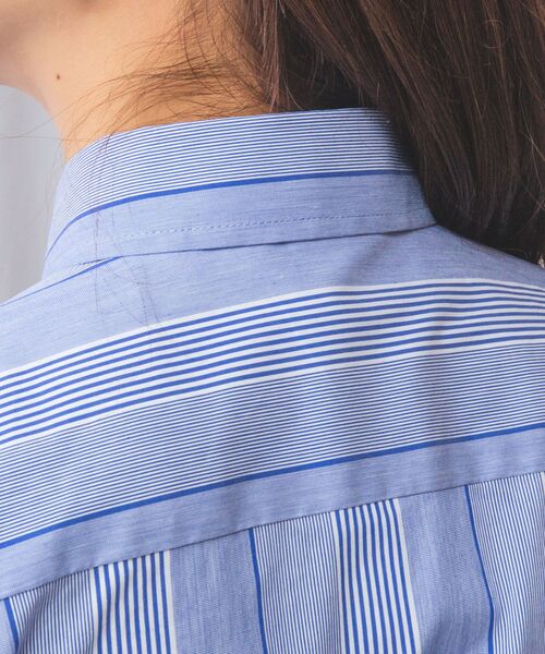 NARACAMICIE / ナラカミーチェ シャツ・ブラウス | 【NARACAMICIE】ストライプフロントデザインピンタック長袖シャツ | 詳細16