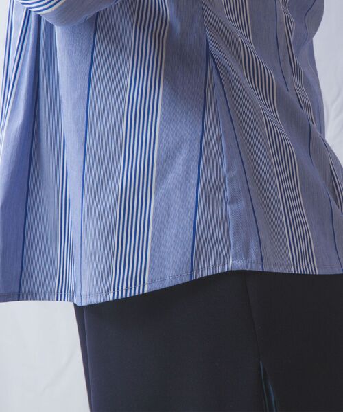 NARACAMICIE / ナラカミーチェ シャツ・ブラウス | 【NARACAMICIE】ストライプフロントデザインピンタック長袖シャツ | 詳細21