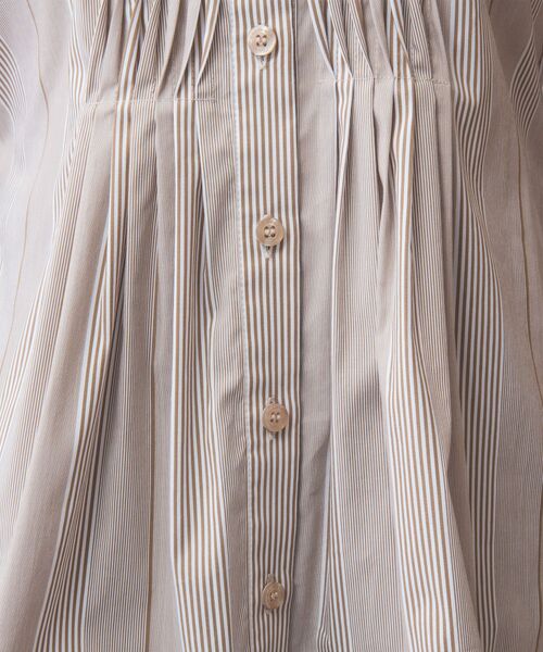 NARACAMICIE / ナラカミーチェ シャツ・ブラウス | 【NARACAMICIE】ストライプフロントデザインピンタック長袖シャツ | 詳細8