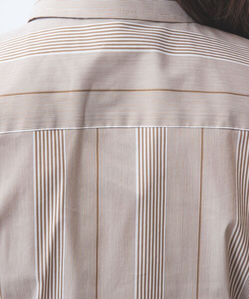 NARACAMICIE / ナラカミーチェ シャツ・ブラウス | 【NARACAMICIE】ストライプフロントデザインピンタック長袖シャツ | 詳細9
