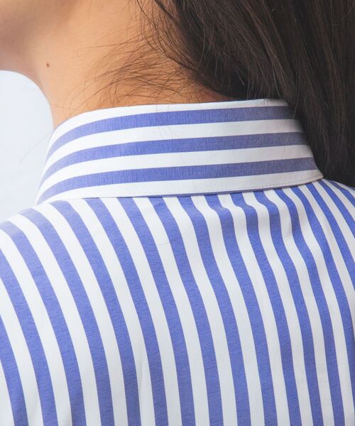 NARACAMICIE / ナラカミーチェ シャツ・ブラウス | 【NARACAMICIE】ストレッチストライプフロントフリル長袖シャツ | 詳細16