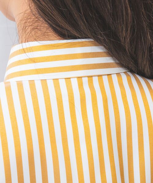 NARACAMICIE / ナラカミーチェ シャツ・ブラウス | 【NARACAMICIE】ストレッチストライプフロントフリル長袖シャツ | 詳細6