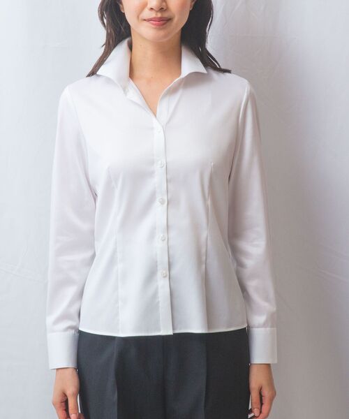 NARACAMICIE / ナラカミーチェ シャツ・ブラウス | 【NARACAMICIE】ツイルスタンドカラー長袖シャツ | 詳細1