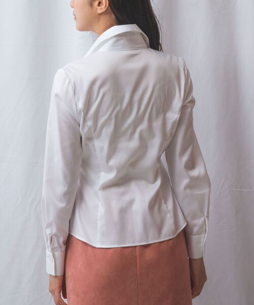 NARACAMICIE / ナラカミーチェ シャツ・ブラウス | 【NARACAMICIE】ツイル襟付きフリル長袖シャツ | 詳細4