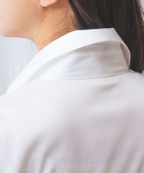 NARACAMICIE / ナラカミーチェ シャツ・ブラウス | 【NARACAMICIE】ツイル襟付きフリル長袖シャツ | 詳細7