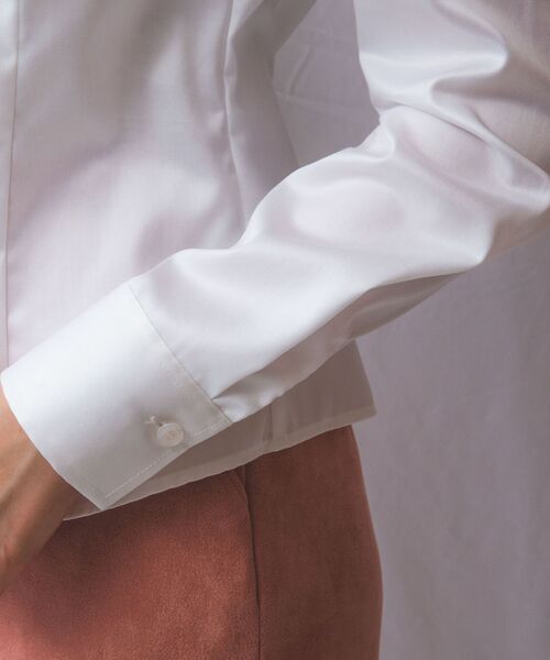 NARACAMICIE / ナラカミーチェ シャツ・ブラウス | 【NARACAMICIE】ツイル襟付きフリル長袖シャツ | 詳細8
