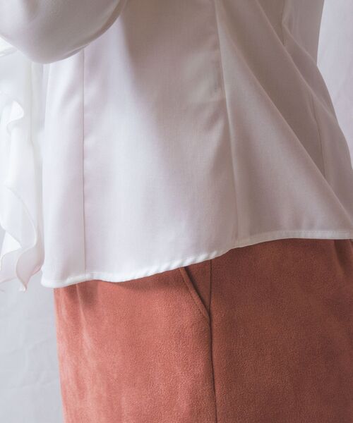 NARACAMICIE / ナラカミーチェ シャツ・ブラウス | 【NARACAMICIE】ツイル襟付きフリル長袖シャツ | 詳細9