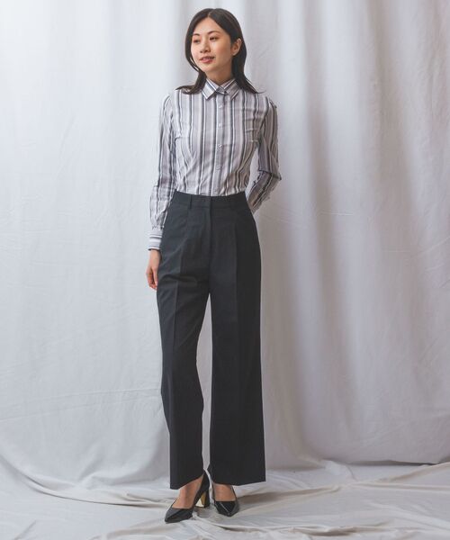 NARACAMICIE / ナラカミーチェ シャツ・ブラウス | 【NARACAMICIE】ストレッチランダムストライプ長袖シャツ | 詳細10