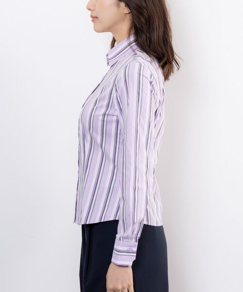 NARACAMICIE / ナラカミーチェ シャツ・ブラウス | 【NARACAMICIE】ストレッチランダムストライプ長袖シャツ | 詳細13