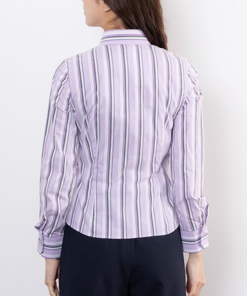 NARACAMICIE / ナラカミーチェ シャツ・ブラウス | 【NARACAMICIE】ストレッチランダムストライプ長袖シャツ | 詳細14