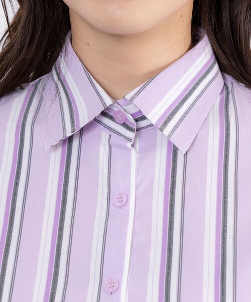 NARACAMICIE / ナラカミーチェ シャツ・ブラウス | 【NARACAMICIE】ストレッチランダムストライプ長袖シャツ | 詳細15