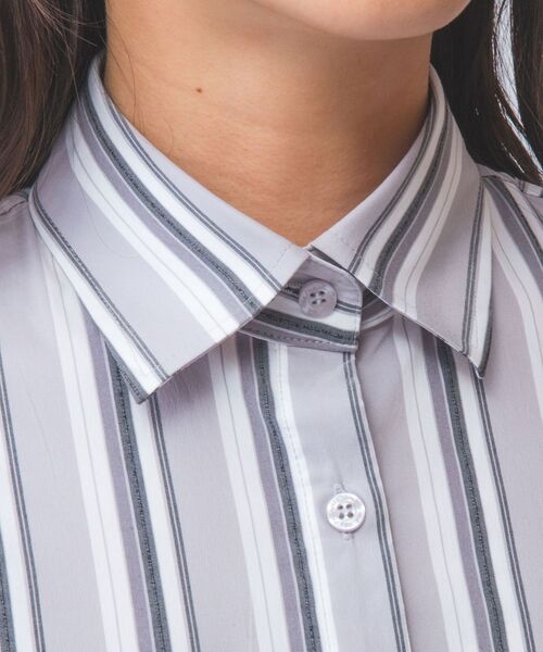 NARACAMICIE / ナラカミーチェ シャツ・ブラウス | 【NARACAMICIE】ストレッチランダムストライプ長袖シャツ | 詳細5