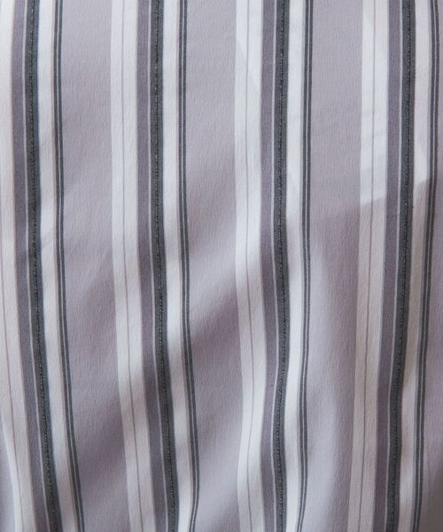 NARACAMICIE / ナラカミーチェ シャツ・ブラウス | 【NARACAMICIE】ストレッチランダムストライプスタンドフリル長袖ブラウス | 詳細10