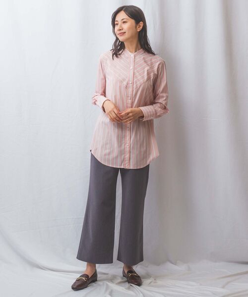 NARACAMICIE / ナラカミーチェ シャツ・ブラウス | 【NARACAMICIE】ランダムストライプテントライン長袖ブラウス | 詳細10