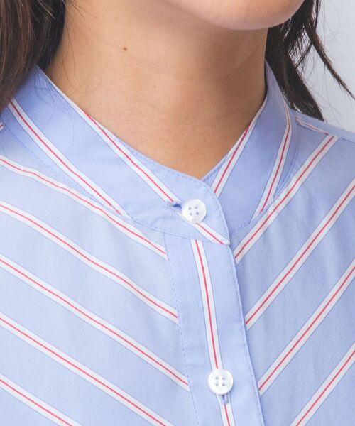 NARACAMICIE / ナラカミーチェ シャツ・ブラウス | 【NARACAMICIE】ランダムストライプテントライン長袖ブラウス | 詳細15