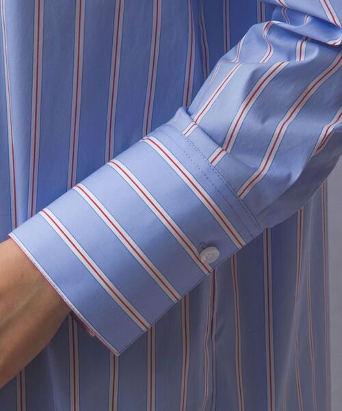 NARACAMICIE / ナラカミーチェ シャツ・ブラウス | 【NARACAMICIE】ランダムストライプテントライン長袖ブラウス | 詳細17