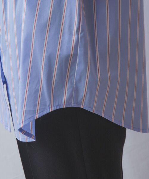 NARACAMICIE / ナラカミーチェ シャツ・ブラウス | 【NARACAMICIE】ランダムストライプテントライン長袖ブラウス | 詳細18