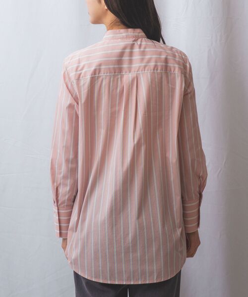 NARACAMICIE / ナラカミーチェ シャツ・ブラウス | 【NARACAMICIE】ランダムストライプテントライン長袖ブラウス | 詳細4