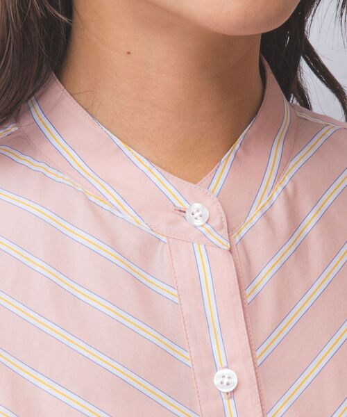 NARACAMICIE / ナラカミーチェ シャツ・ブラウス | 【NARACAMICIE】ランダムストライプテントライン長袖ブラウス | 詳細5