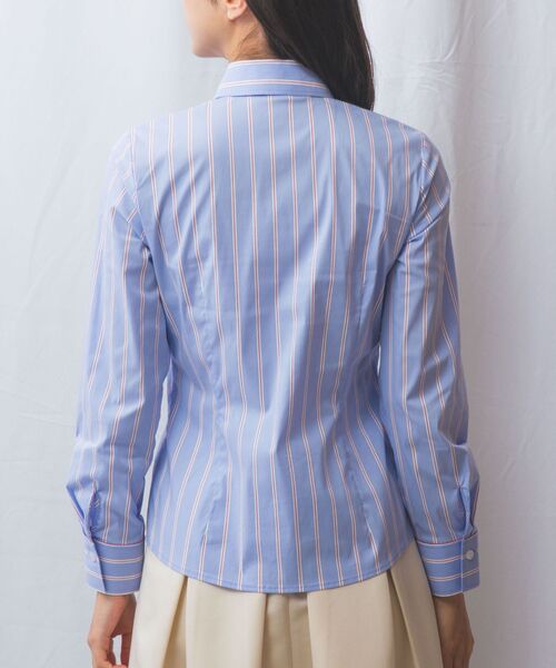 NARACAMICIE / ナラカミーチェ シャツ・ブラウス | 【NARACAMICIE】ランダムストライプフロントフリル長袖シャツ | 詳細15