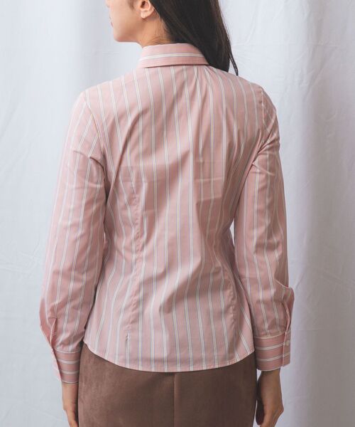 NARACAMICIE / ナラカミーチェ シャツ・ブラウス | 【NARACAMICIE】ランダムストライプフロントフリル長袖シャツ | 詳細4