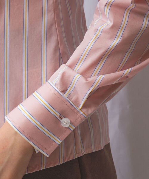 NARACAMICIE / ナラカミーチェ シャツ・ブラウス | 【NARACAMICIE】ランダムストライプフロントフリル長袖シャツ | 詳細8