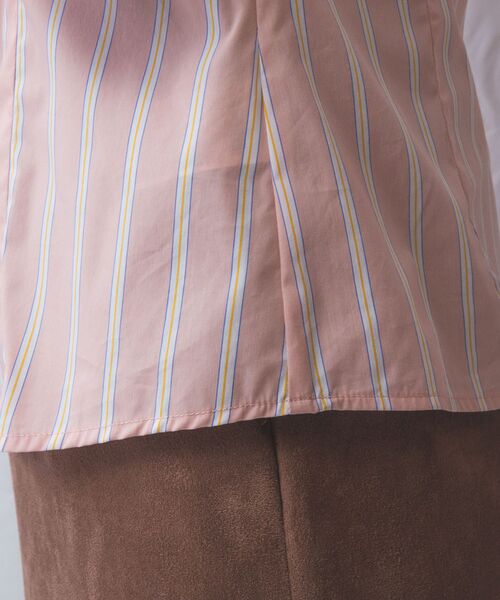 NARACAMICIE / ナラカミーチェ シャツ・ブラウス | 【NARACAMICIE】ランダムストライプフロントフリル長袖シャツ | 詳細9