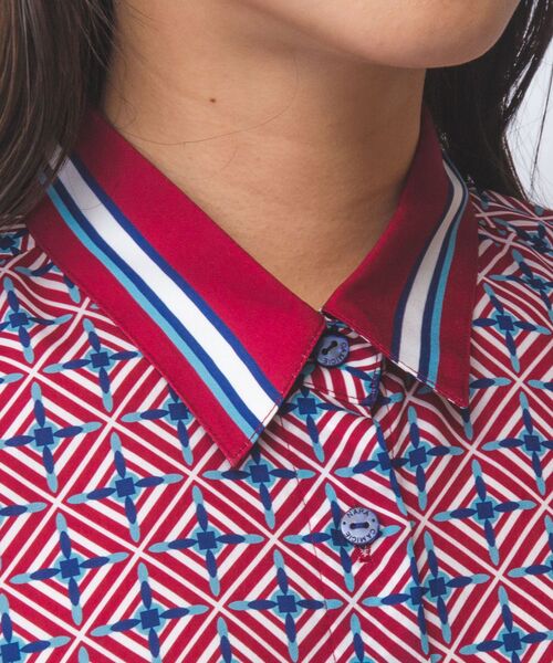 NARACAMICIE / ナラカミーチェ シャツ・ブラウス | 【NARACAMICIE】幾何柄サテン長袖シャツ | 詳細5